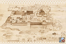 川崎東照宮境内絵図 紙本墨画